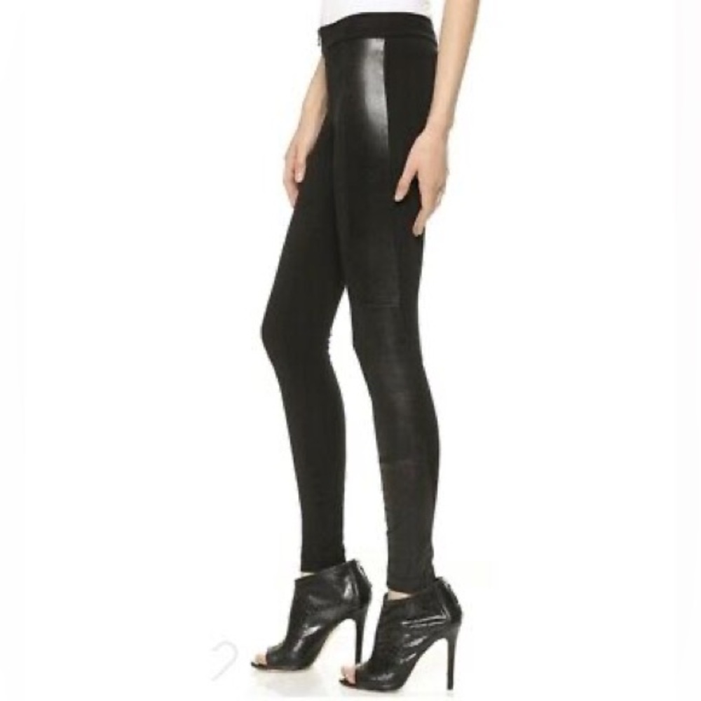 Alice + Olivia Leather Panel Leggings